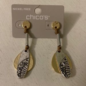 Chico’s Earrings Two-tone New!